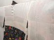 Photo7: 6703T05z590 Vintage Japanese Kimono Silk HAORI Flower Black (7)