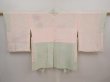 Photo7: 6703T06z560 Vintage Japanese Kimono Silk SHIBORI HAORI Flower Soft green (7)