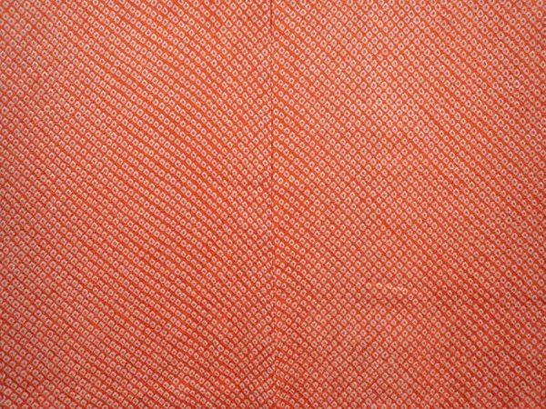 Photo3: 6703T08z450 Vintage Japanese Kimono Silk SHIBORI HAORI  Dark salmon (3)