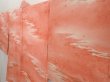 Photo2: 6703T10z610 Vintage Japanese Kimono Silk HAORI Flowers Coral pink (2)