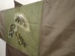 Photo2: 6703T11z430 Vintage Japanese Kimono Silk Men's OSHIMA HAORI Jigami Olive-Brown (2)
