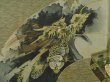 Photo4: 6703T11z430 Vintage Japanese Kimono Silk Men's OSHIMA HAORI Jigami Olive-Brown (4)