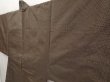 Photo7: 6703T11z430 Vintage Japanese Kimono Silk Men's OSHIMA HAORI Jigami Olive-Brown (7)