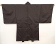 Photo4: 6703T14z540 Vintage Japanese Kimono Silk Men's HAORI Shishi Dark brown (4)