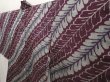 Photo2: 6704T01z440 Antique Japanese Kimono Silk HAORI Wisteria Grape (2)