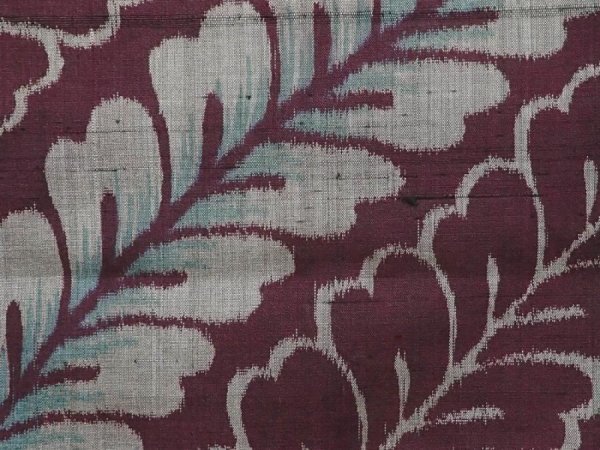 Photo4: 6704T01z440 Antique Japanese Kimono Silk HAORI Wisteria Grape (4)