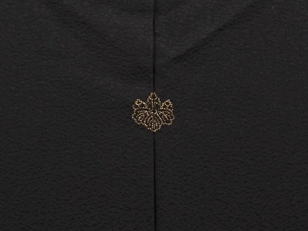 Photo5: 6704T02z530 Vintage Japanese Kimono Silk HAORI Flower Black (5)