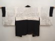 Photo8: 6704T04z610 Vintage Japanese Kimono Silk HAORI Itsukushima Shrine Black (8)