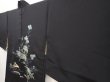Photo2: 6704T06z590 Vintage Japanese Kimono Silk HAORI Bird Black (2)