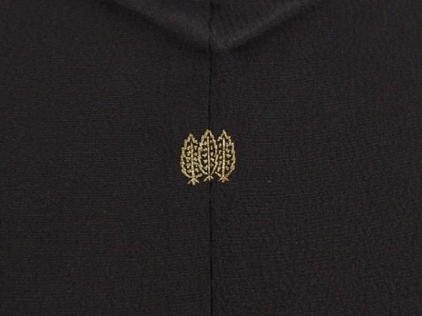 Photo5: 6704T07z470 Vintage Japanese Kimono Silk HAORI Shishi Black (5)