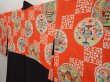 Photo8: 6704T07z470 Vintage Japanese Kimono Silk HAORI Shishi Black (8)