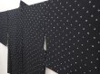 Photo2: 6704T08z500 Vintage Japanese Kimono Silk HAORI Hemp Black (2)