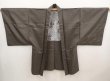 Photo6: 6704T12z500 Vintage Japanese Kimono Silk Men's HAORI 寿 Olive-Brown (6)