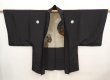 Photo5: 6704T13z540 Vintage Japanese Kimono Silk Men's HAORI Daruma Black (5)