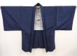 Photo4: 6704T14z490 Vintage Japanese Kimono Silk Men's HAORI 一富士二鷹三茄子 (4)