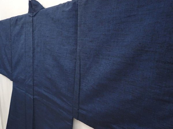 Photo5: 6704T14z490 Vintage Japanese Kimono Silk Men's HAORI 一富士二鷹三茄子 (5)