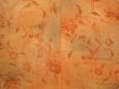Photo3: 6708T02z620 Vintage Japanese Kimono Silk HAORI Flowers Dark orange (3)