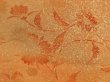 Photo4: 6708T02z620 Vintage Japanese Kimono Silk HAORI Flowers Dark orange (4)