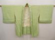 Photo5: 6708T04z450 Vintage Japanese Kimono Silk SHIBORI HAORI  Yellow green (5)