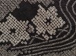 Photo3: 6708T05z490 Vintage Japanese Kimono Silk SHIBORI HAORI Flower Black (3)