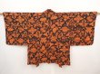 Photo1: 6708T06z530 Vintage Japanese Kimono Silk HAORI Bird Black (1)