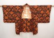 Photo4: 6708T06z530 Vintage Japanese Kimono Silk HAORI Bird Black (4)