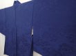 Photo2: 6708T07z450 Vintage Japanese Kimono Silk HAORI Trees Navy (2)
