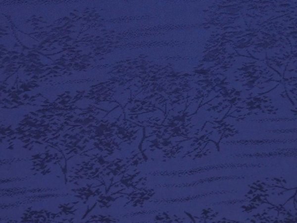 Photo4: 6708T07z450 Vintage Japanese Kimono Silk HAORI Trees Navy (4)