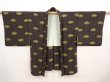 Photo5: 6708T08z570 Vintage Japanese Kimono Silk HAORI  Green-Gray (5)