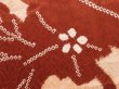 Photo4: 6708T09z580 Vintage Japanese Kimono Silk HAORI Flower Brown (4)