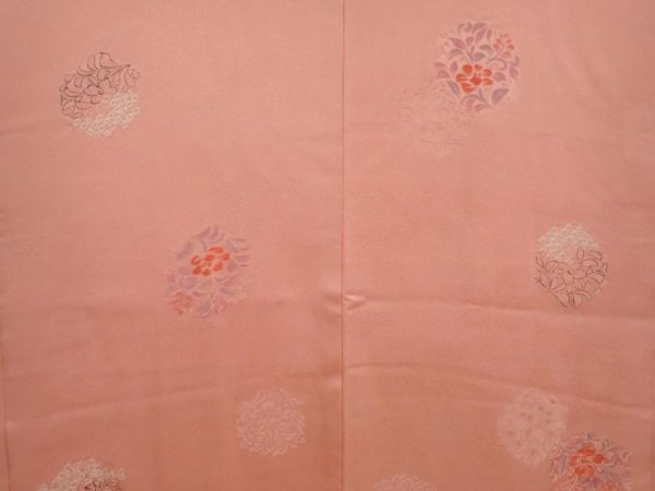 Photo3: 6708T10z540 Vintage Japanese Kimono Silk HAORI Flowers Pink (3)