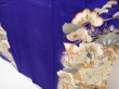 Photo4: 6708T11z440 Antique Japanese Kimono Silk IROTOMESODE Dark lavender blue (4)
