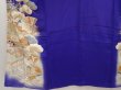 Photo5: 6708T11z440 Antique Japanese Kimono Silk IROTOMESODE Dark lavender blue (5)