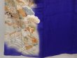 Photo6: 6708T11z440 Antique Japanese Kimono Silk IROTOMESODE Dark lavender blue (6)