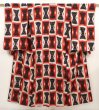 Photo1: 6708T12z850 Vintage Japanese Kimono Silk OMESHI KOMON  Dark red (1)