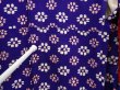 Photo7: 6708T13z580 Vintage Japanese Kimono Silk KOMON Flower Dark lavender blue (7)