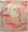 Photo1: 6708T14z1290 Vintage Japanese Kimono Silk FURISODE Flowers Pink (1)