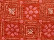 Photo4: 6709T02z390 Vintage Japanese Kimono Silk SHIBORI HAORI Flower Dark orange (4)