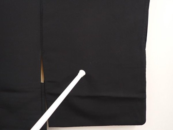 Photo5: 6709T05z560 Vintage Japanese Kimono Silk HAORI Nandin Black (5)