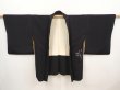 Photo6: 6709T05z560 Vintage Japanese Kimono Silk HAORI Nandin Black (6)