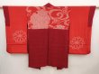 Photo8: 6709T06z470 Vintage Japanese Kimono Silk HAORI Sayagata Wine red (8)