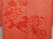 Photo3: 6709T07z440 Vintage Japanese Kimono Silk SHIBORI HAORI Flower Tomato red (3)