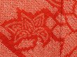 Photo4: 6709T07z440 Vintage Japanese Kimono Silk SHIBORI HAORI Flower Tomato red (4)