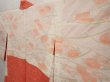 Photo7: 6709T07z440 Vintage Japanese Kimono Silk SHIBORI HAORI Flower Tomato red (7)
