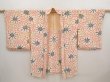 Photo6: 6709T09z470 Vintage Japanese Kimono Silk HAORI Flower Off-white (6)