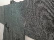 Photo2: 6709T10z500 Vintage Japanese Kimono Silk SHIBORI HAORI Leaf Black (2)