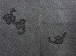Photo3: 6709T10z500 Vintage Japanese Kimono Silk SHIBORI HAORI Leaf Black (3)