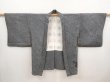 Photo5: 6709T10z500 Vintage Japanese Kimono Silk SHIBORI HAORI Leaf Black (5)