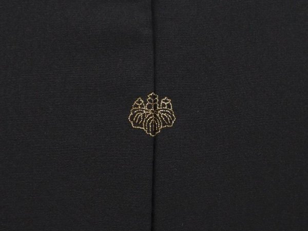 Photo5: 6709T11z570 Vintage Japanese Kimono Silk HAORI Flower Black (5)