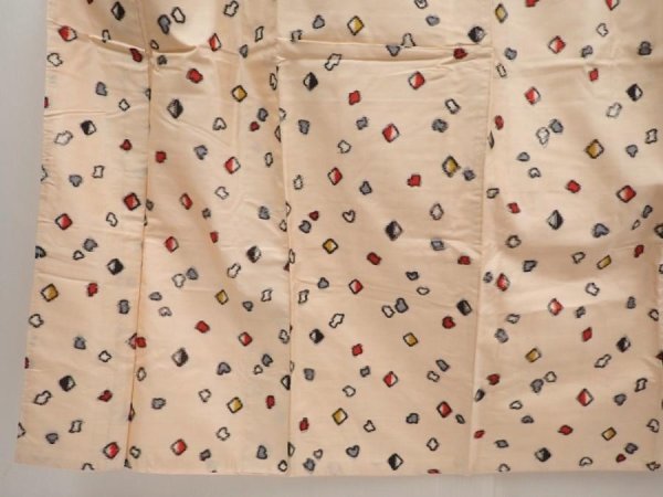 Photo4: 6709T12z620 Vintage Japanese Kimono Silk MEISEN KOMON Peach (4)